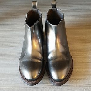 Brunello Cucinelli Metallic Ankle Boots - Sz 37EU
